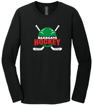 Load image into Gallery viewer, KCC Bearcats Hockey Helmet Gildan Long Sleeve Tshirt