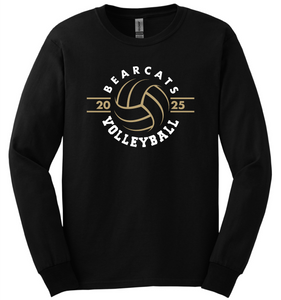 Bearcats Volleyball 2 Gildan Ultra Cotton Long Sleeve Tshirt