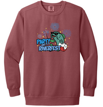 Load image into Gallery viewer, Maroon sweatshirt with a graphic design of a fish and text on a white background