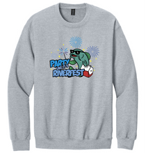 Load image into Gallery viewer, Gray sweatshirt with a graphic design of a frog and text on a white background