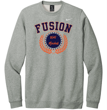Load image into Gallery viewer, Gray sweatshirt with 'Fusion' and 'Wilt Marshall' text on a white background