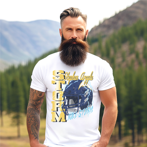 Storm Football Retro Comfort Color T-shirt