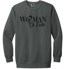 Load image into Gallery viewer, Woman of Faith Crewneck Fleece