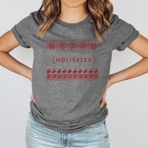 Holidazed Christmas Sweater Graphic Tee
